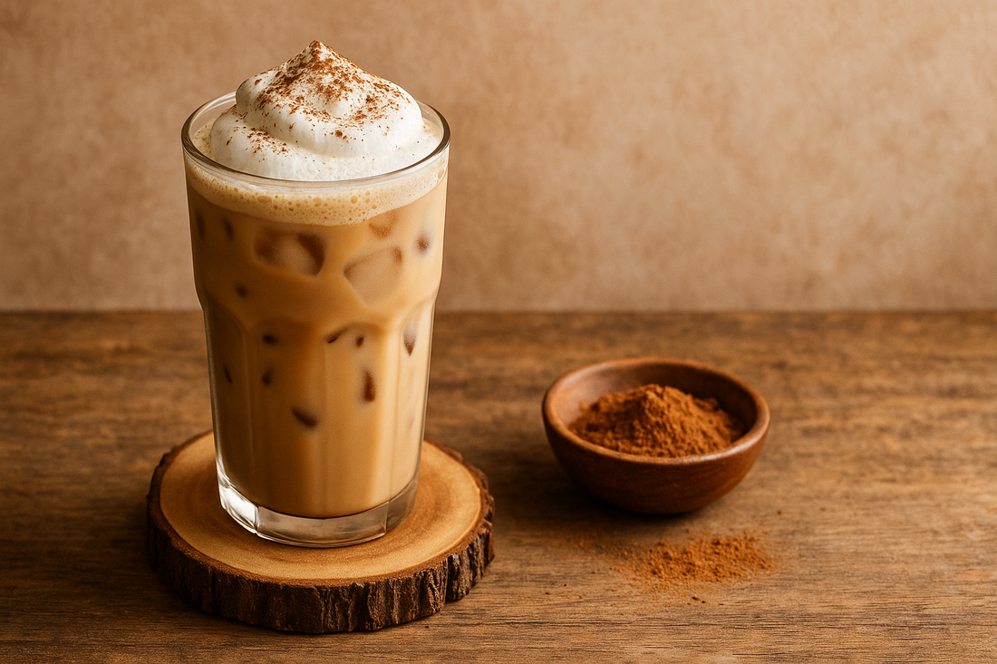 Iced Mochadoodle Latte with Cinnamon Cream