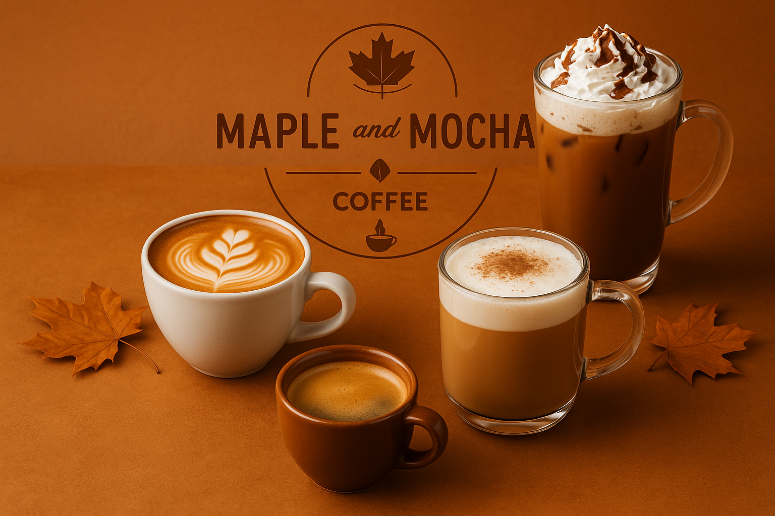 Coffee showcase with logo only